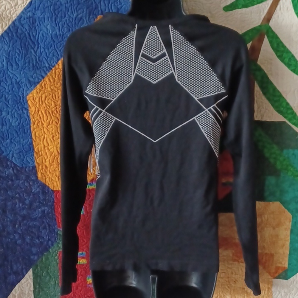 Everlast Long Sleeve Compression Shirt Black White Womens Medium - Picture 4 of 7
